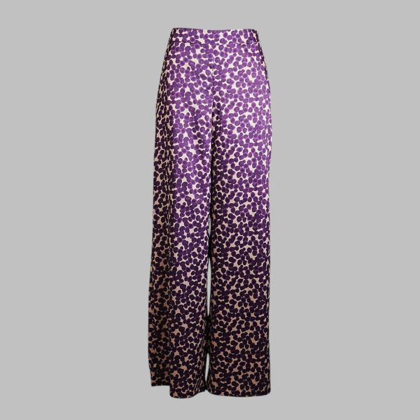 Patterned twill pants