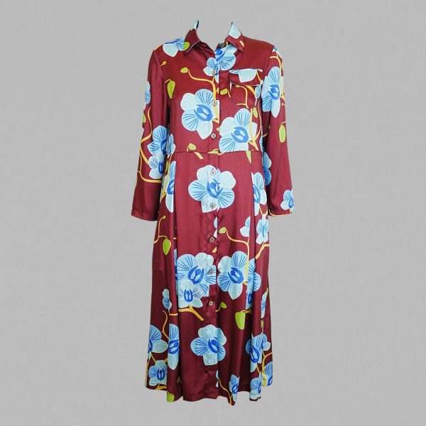 Alissa long dress collar shirt