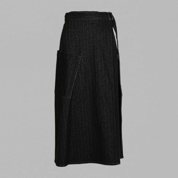 Jersey skirt pinstriped
