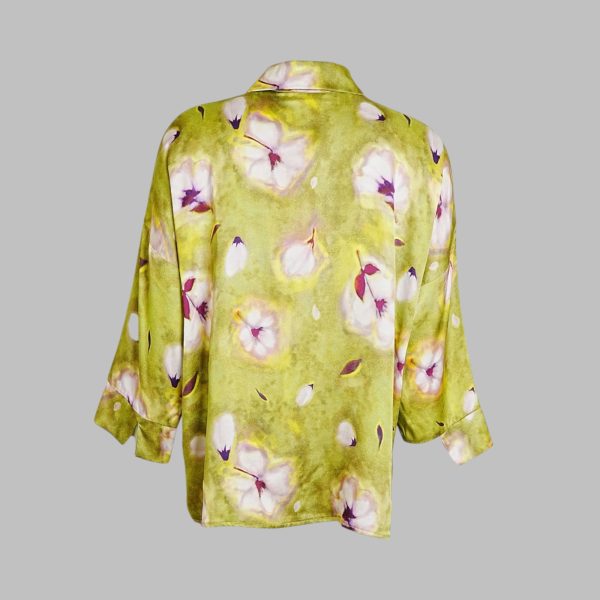 Three-Quarter Sleeve Floral Relaxed Shirt - Image 2