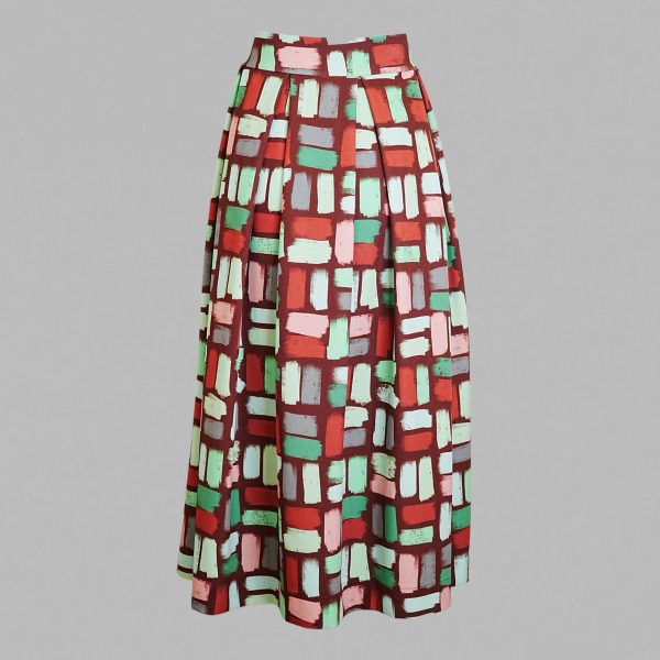 Betta midi skirt in multi-color pattern - Image 2