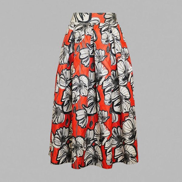 Betta midi skirt in macro flowers pattern