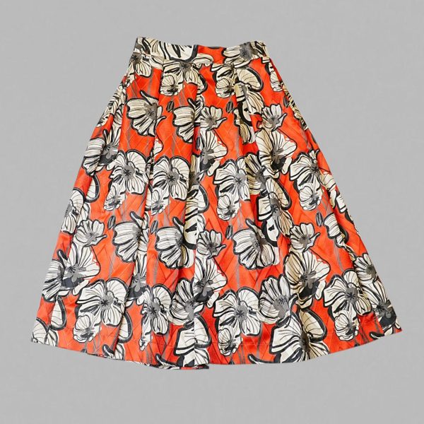 Betta midi skirt in macro flowers pattern - Image 3