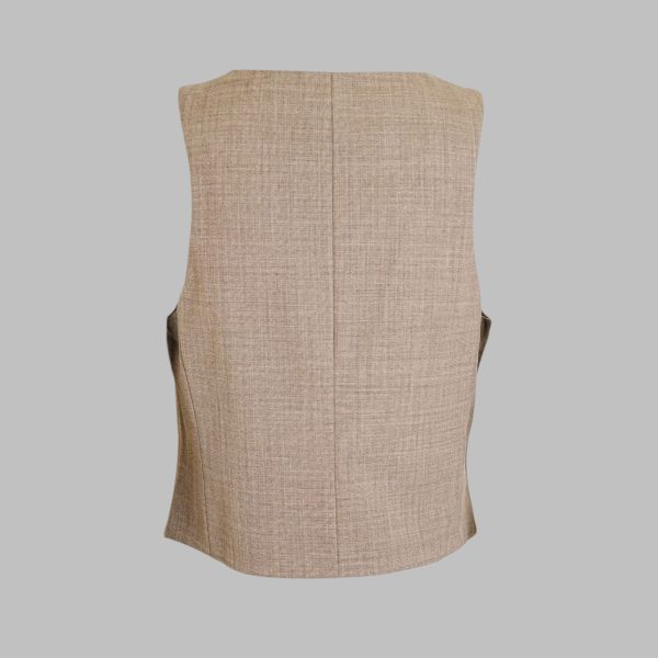 V-neck Buttoned slim fit vest - Image 2