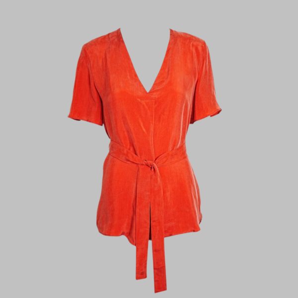 Flowy belted blouse