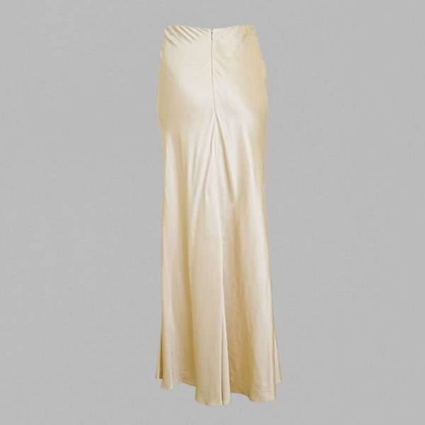 Long viscose satin skirt - Image 2