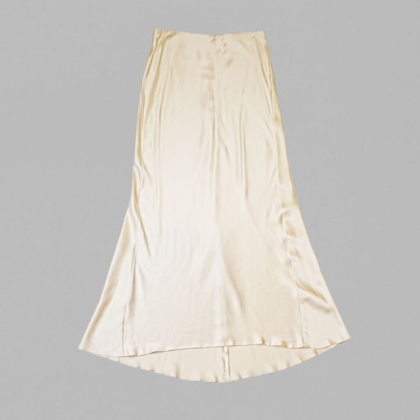 Long viscose satin skirt - Image 3