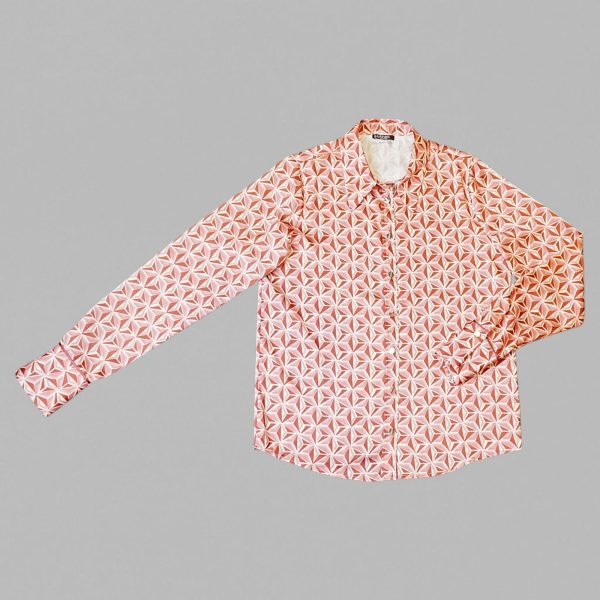 All-over geometric print twill shirt - Image 3