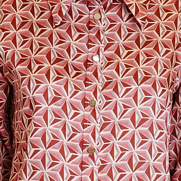 All-over geometric print twill shirt - Image 4