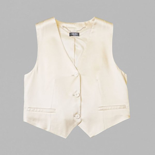 V-neck satin cocktail vest - Image 3