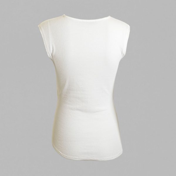 Draped Cotton Sleeveless Top - Image 2