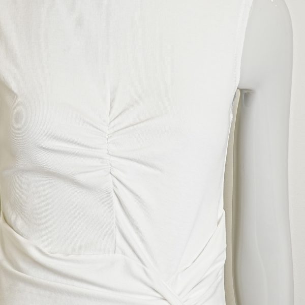 Egisto Draped jersey cotton top - Image 3