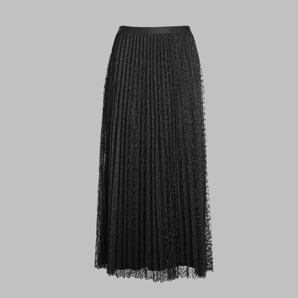 Pleated lace skirt