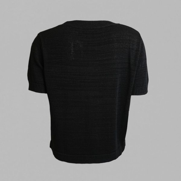 Floral embroidery crew neck t-shirt - Image 2