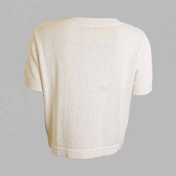 Floral embroidery crew neck t-shirt - Image 5