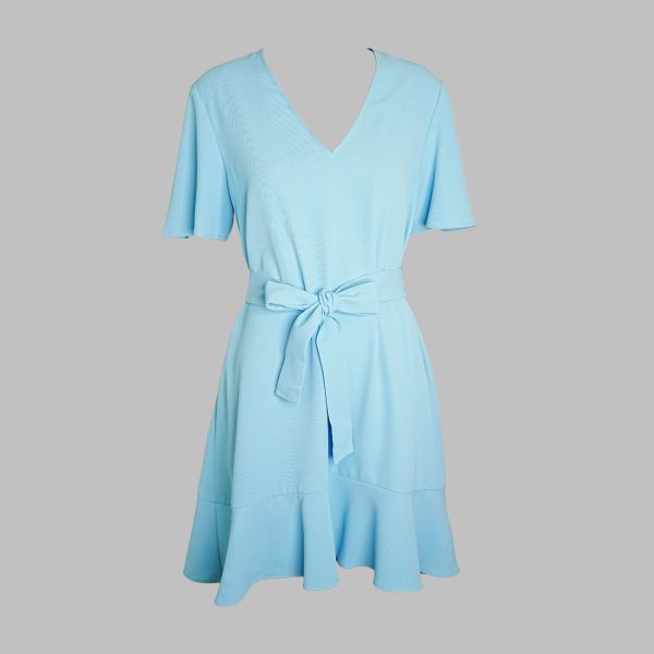 Fluid twill shift dress