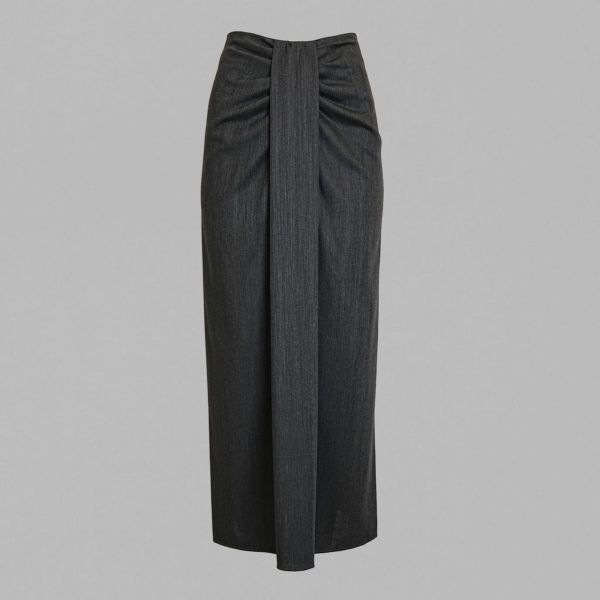 Remote2 Midi drape skirt