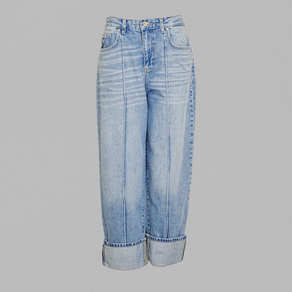 Cropped straight jeans