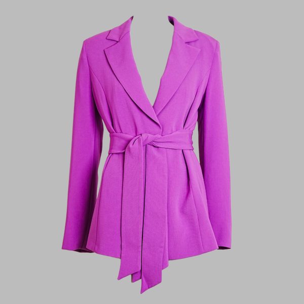 Vega slim-fit belted blazer