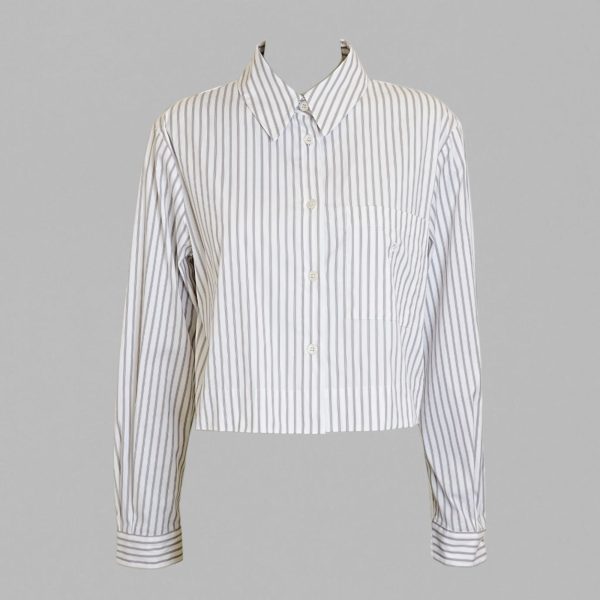 Viterbo cotton blend crop shirt