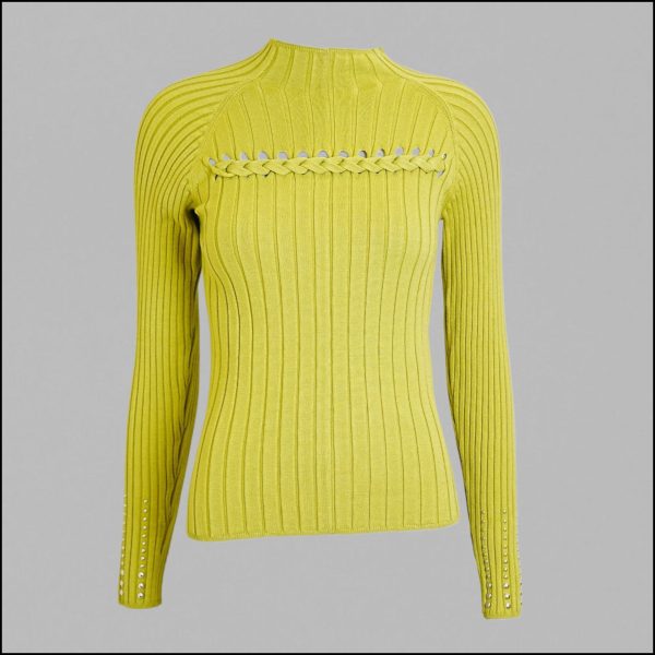 Ribbed knit sweater