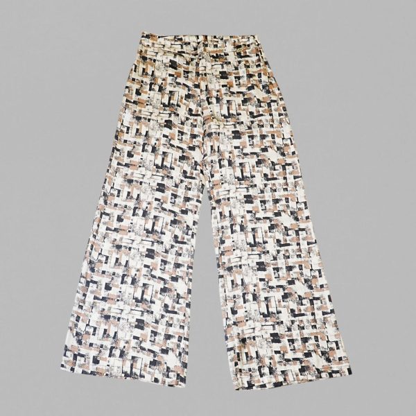 Wide leg geometric-print palazzo pants - Image 3